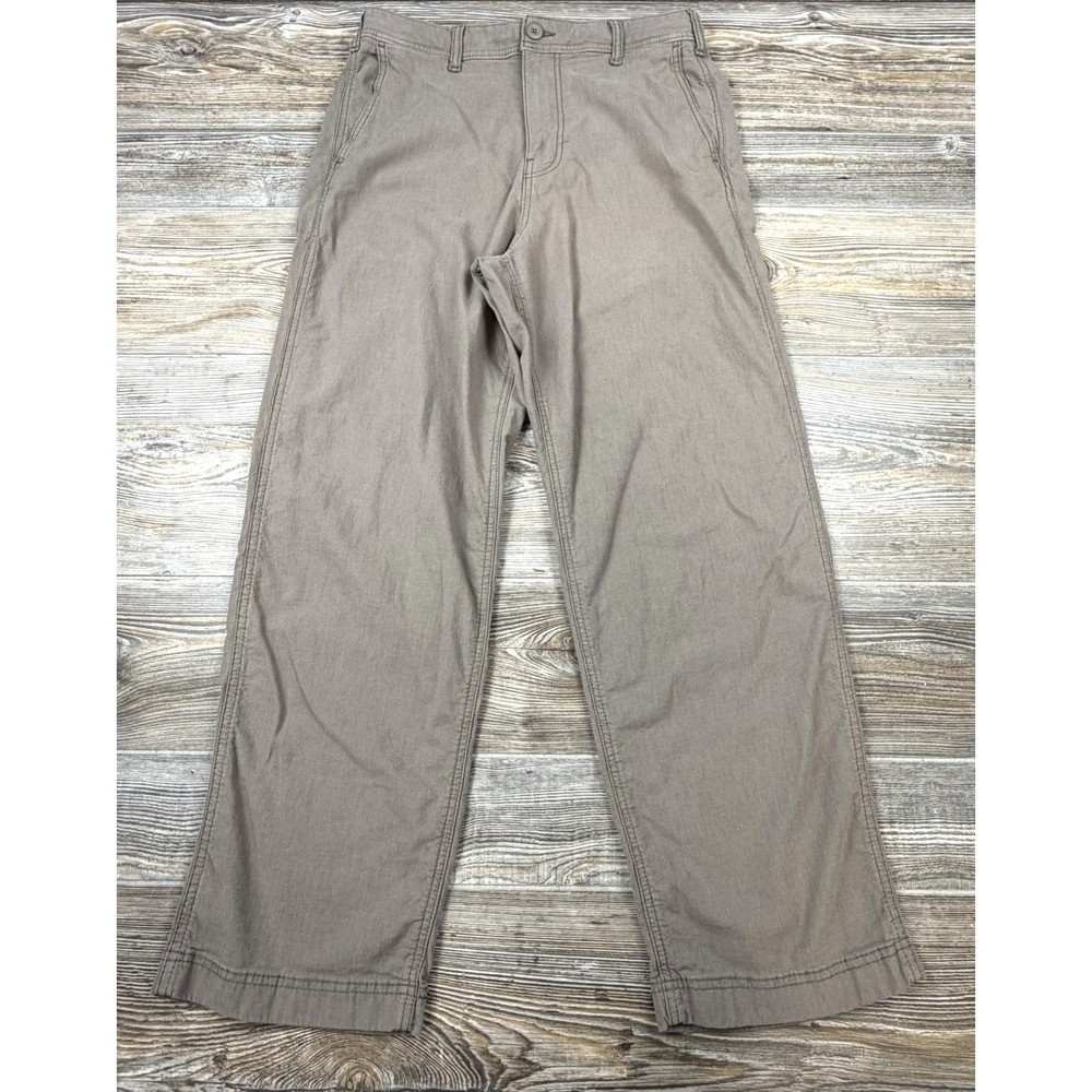 Hollister Baggy‎ Pants Mens Size Med 32x28 Beige Twill Straight Leg Retro Y2K